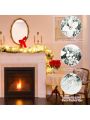 Costway 9ft Pre-lit Snowy Christmas Garland w/ Berries Poinsettia Flowers Timer