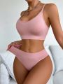 Women'S Seamless Underwear Set Lotus Pink