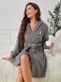 Women's Cute Panda Robe, Mommy And Me Matching Outfits (2 Sets Sold Separately)