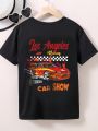 Big Girls Car And Letter Print T-shirt