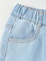 Tween Girl Raw Trim Flare Leg Jeans