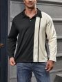 Men Plus Two Tone Polo Shirt