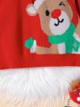 SHEIN Young Girl Christmas Elk Pattern Sweater