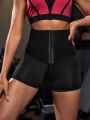 Hook And Eye Corset Waist Top-stitching Sports Shorts