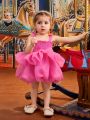 Baby Girls' Mesh Tulle Strappy Petal Dress