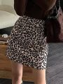 DAZY Women's Leopard Print Short Skirt