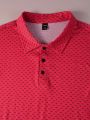 Men's Polka Dot Printed Polo Shirt