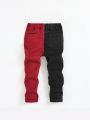 SHEIN Boys' Color Block Denim Pants (Little Kids)