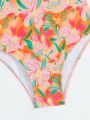 Floral Print One-Piece Swimsuit