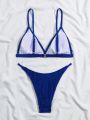 Teenagers (Female) Solid Color Swimsuit Set