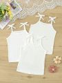 Toddler Girls' White Camisole Underwear 3pcs/Set