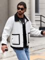 Manfinity LEGND Men Contrast Trim Drop Shoulder Jacket