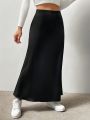 Solid Color Mermaid Hem Skirt