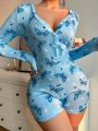 Women'S Butterfly Printed Pajamas Romper