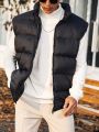 Manfinity Men Plus Zip Up Puffer Vest Coat