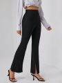 Amanda Daum Caballero Split Hem Flare Leg Pants