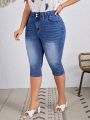 SHEIN LUNE Plus Size High Waisted Skinny Jeans