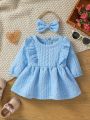 Baby Girl'S Cute Light Blue Dress