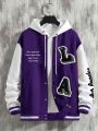 Manfinity EMRG Men's Color-blocked Letter Printed Jacket