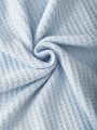 1pc Teen Boy Texture Fabric Round Neck Short Sleeve T-Shirt, Spring/Summer Casual Top