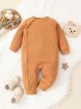 Baby Boy Zipper Front Raglan Sleeve Jumpsuit