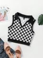 Plaid Pattern Sleeveless Women's Tank Top