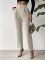 SHEIN Privé High Waist Slanted Pocket Suit Pants