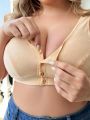 Plus Size Solid Color Wireless Bra