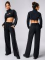 GLOWMODE Everyday Terry Line Up Wide Leg Pocket Pants Daily Lounge