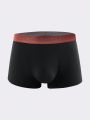 3pcs/Set Men'S Letter Detail Woven Waistband Boxer Briefs