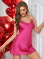 Solid Color Spaghetti Strap Nightdress