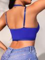 Plus Size Women's Hollow Out Bralette Without Steel Ring