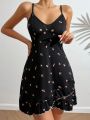 Flower Pattern Cami Nightgown