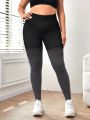 Plus Wide Waistband Sports Leggings