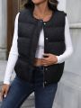 SHEIN LUNE 2023 New Arrival Women's Winter Padded Vest, Simple, Warm, Fashionable