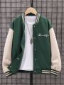 Girls' Casual Autumn And Winter Warm Color Matching Jacket