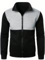 Men Two Tone Zip Up Sweatshirt