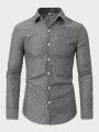 Manfinity Men's Long Sleeve Striped Shirt