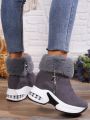 Women's Plus Velvet Thick-soled Height-increasing Short Boots, 2023 Snow Boots, New Autumn And Winter Warm Women's Boots