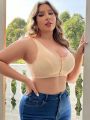 Plus Size Solid Color Wireless Bra