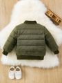 Baby Girl Zip Up Puffer Bomber Jacket