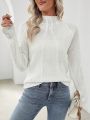 Solid Color Turtleneck Drop Shoulder Sleeve Sweater