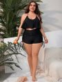 SHEIN Swim Vcay Plus Size Halter Neck Swimsuit Top