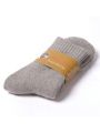 1pair Men'S & Women'S Thickened Woolen Socks, Solid Color, Casual, Plush Lining, Mid-Tube, Warm Winter Socks