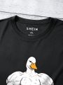 Men's Plus Size Duck Printed T-shirt