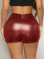 SHEIN SXY Women'S Pu Skorts