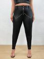 Women's Plus Size Beaded Skinny Pants