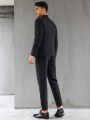 Men Double Breasted Blazer & Suit Pants