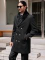 Manfinity Homme Men's Double-breasted Woolen Coat