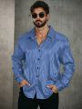 Extended Sizes Men's Plus Size Long Sleeve Button Up Shirt